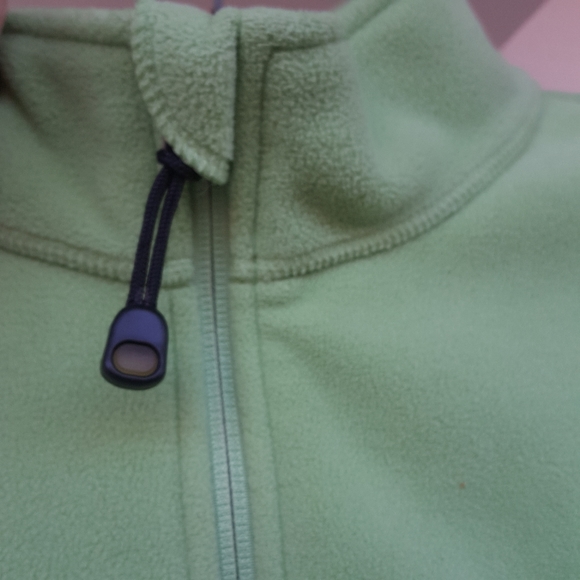 M L.L. BEAN VINTAGE ZIP UP MINT OR SAGE GREEN FLEECE VEST - Picture 7 of 11